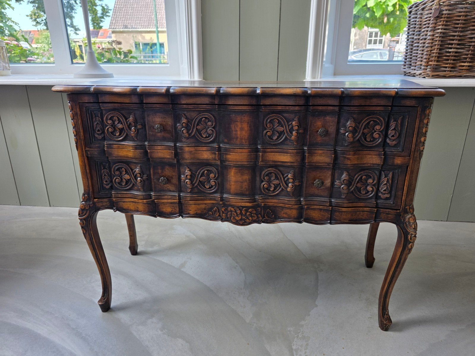 Rijk Gesneden Louis XV Rococo Revival Commode (1940-1970), Ophalen of Verzenden