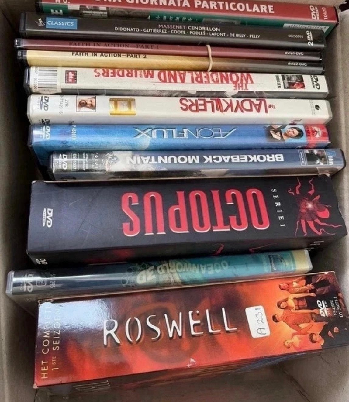 Diverse DVD Collectie: Films & Series (o.a. Roswell, Octopus, Gebruikt, Seizoen 1, Alle leeftijden, Overige genres