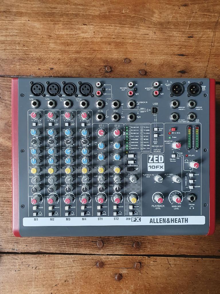 mengpaneel Allen & Heat ZED-10FX, Ophalen of Verzenden, Zo goed als nieuw, 5 tot 10 kanalen, Microfooningang