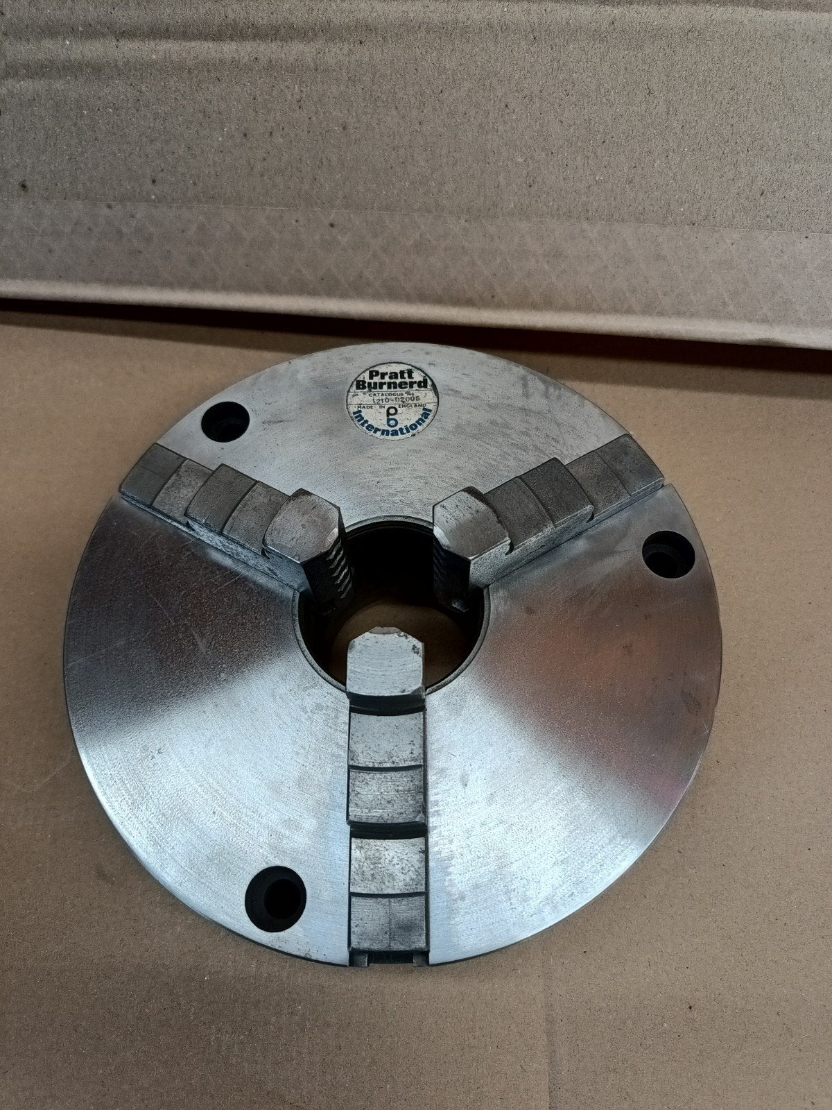 Klauwplaat 200mm Pratt Burnerd draaibank, Ophalen of Verzenden, Zo goed als nieuw, Metaaldraaibank