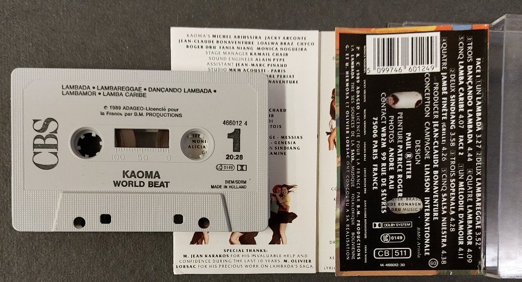Kaoma Lambada CASSETTE 1989 Origineel Worldbeat, Cd's en Dvd's, Latin en Salsa, 1 bandje, Ophalen of Verzenden, NvT