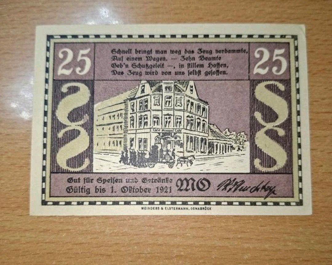 Duits Notgeld Osnabrück Noodgeld, Ophalen of Verzenden, Duitsland