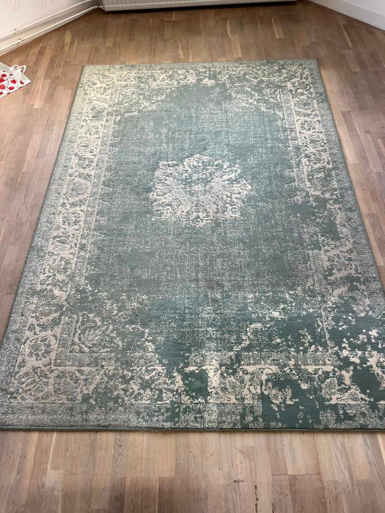 Turquoise Vloerkleed, Huis en Inrichting, Stoffering | Tapijten en Kleden, Ophalen, Gebruikt, 150 tot 200 cm, 200 cm of meer