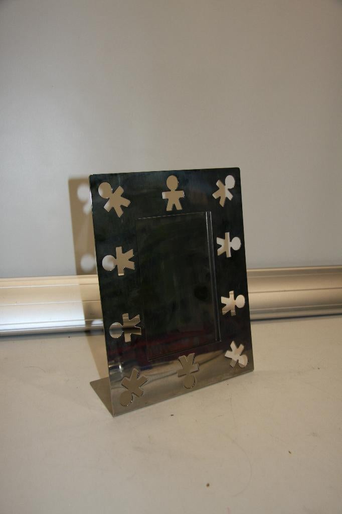 fotolijst alessi king kong mist glas 19/24 10/15 cm (267), Minder dan 50 cm, Gebruikt, Metaal of Aluminium, Ophalen of Verzenden