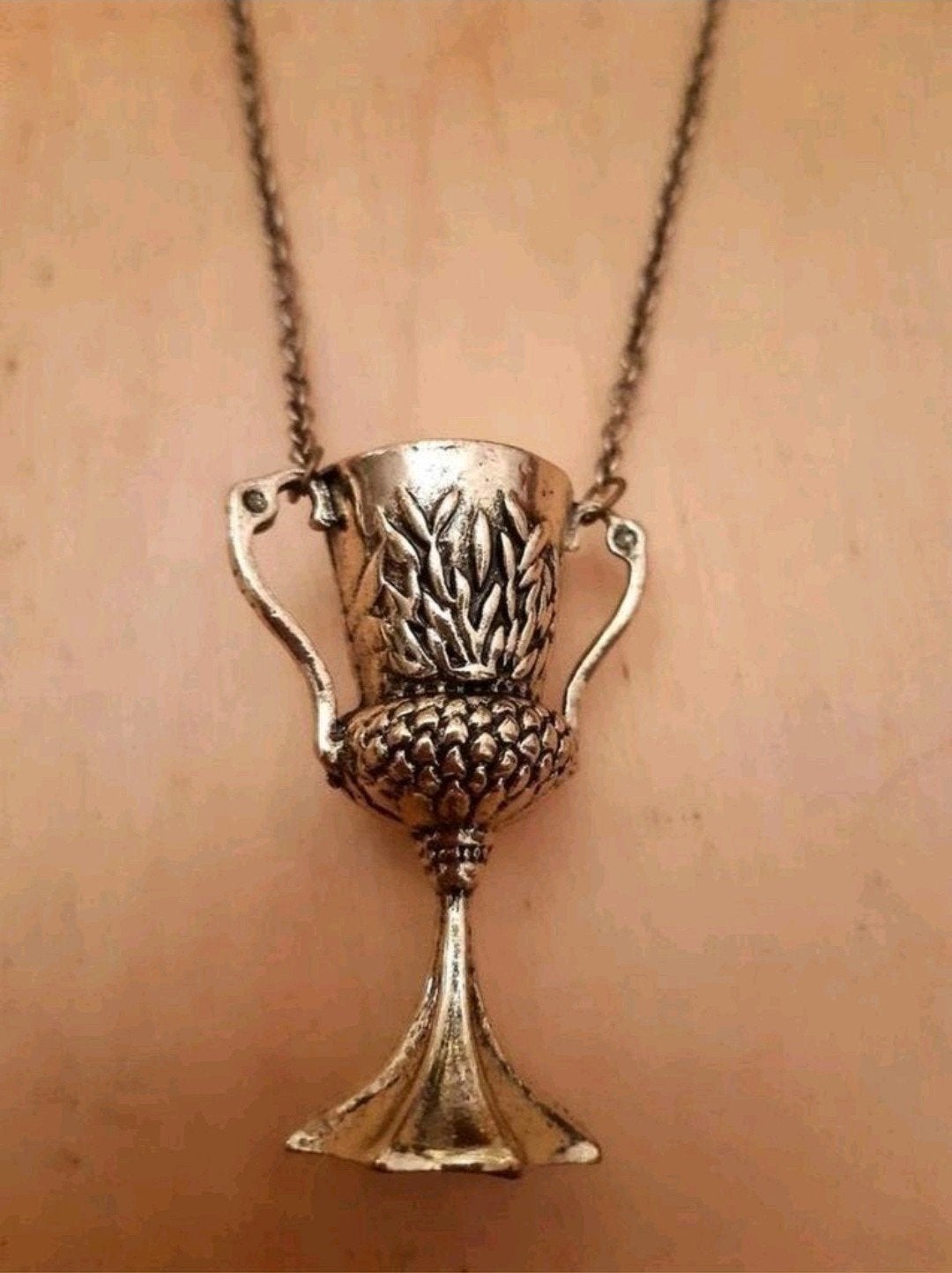 Harry Potter Hufflepuff beker horcrux ketting, Ophalen of Verzenden, Nieuw, Replica