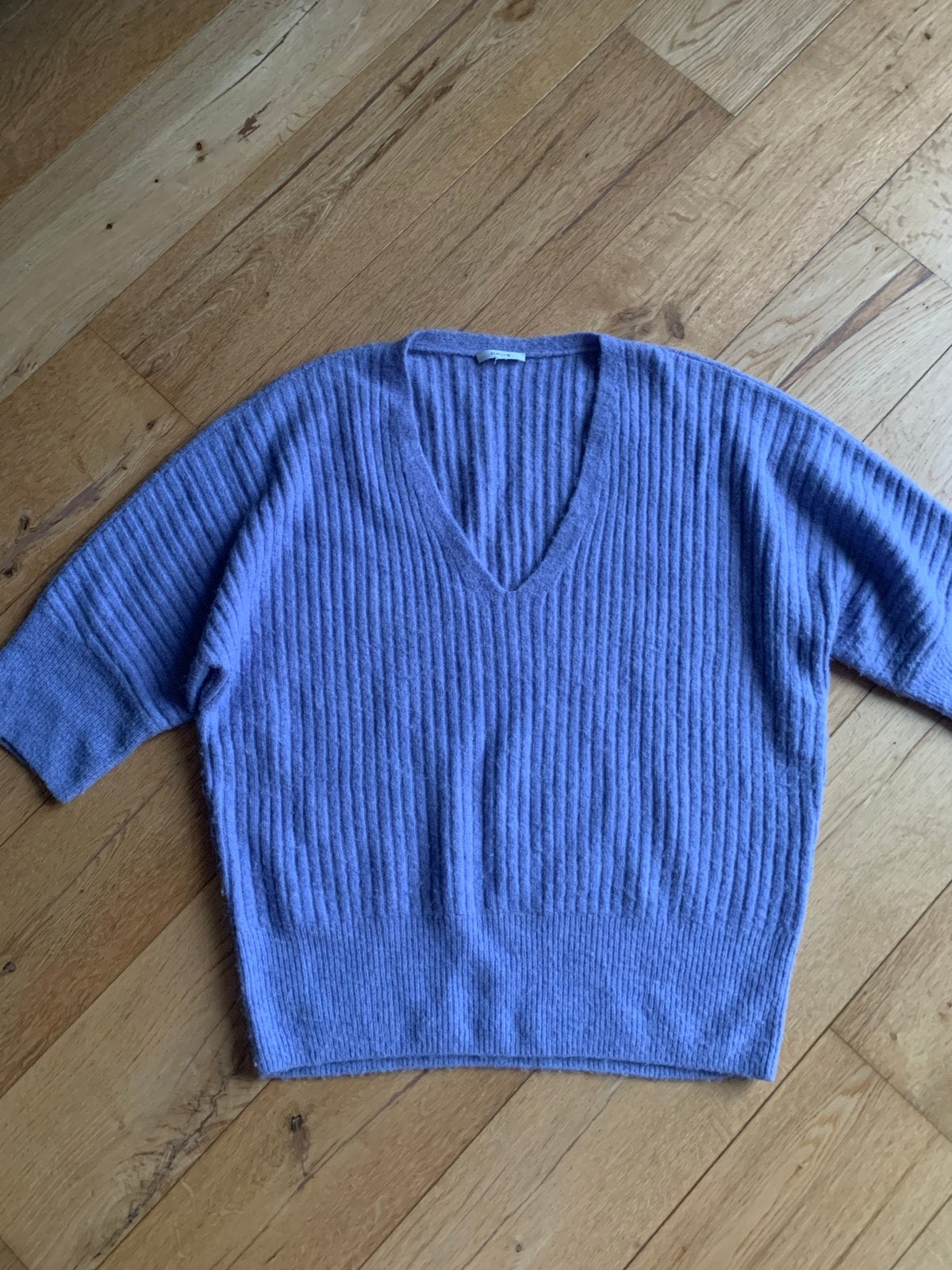 OPUS dames trui - paars/lila V-hals ribgebreid, Ophalen of Verzenden, Gedragen, Maat 38/40 (M), Paars