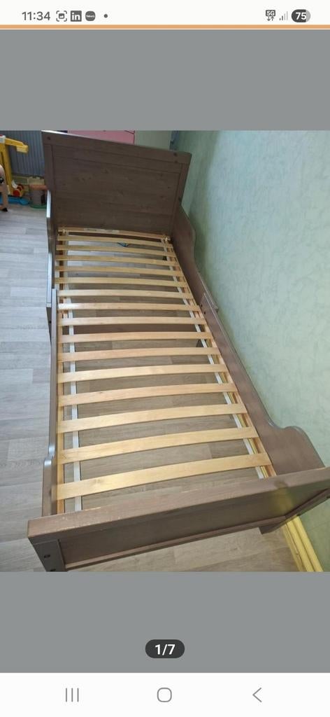 Sundvik bed, meegroeibed, kinderkamer, ikea, kinderbed, Ophalen, Gebruikt, 70 tot 85 cm, Lattenbodem