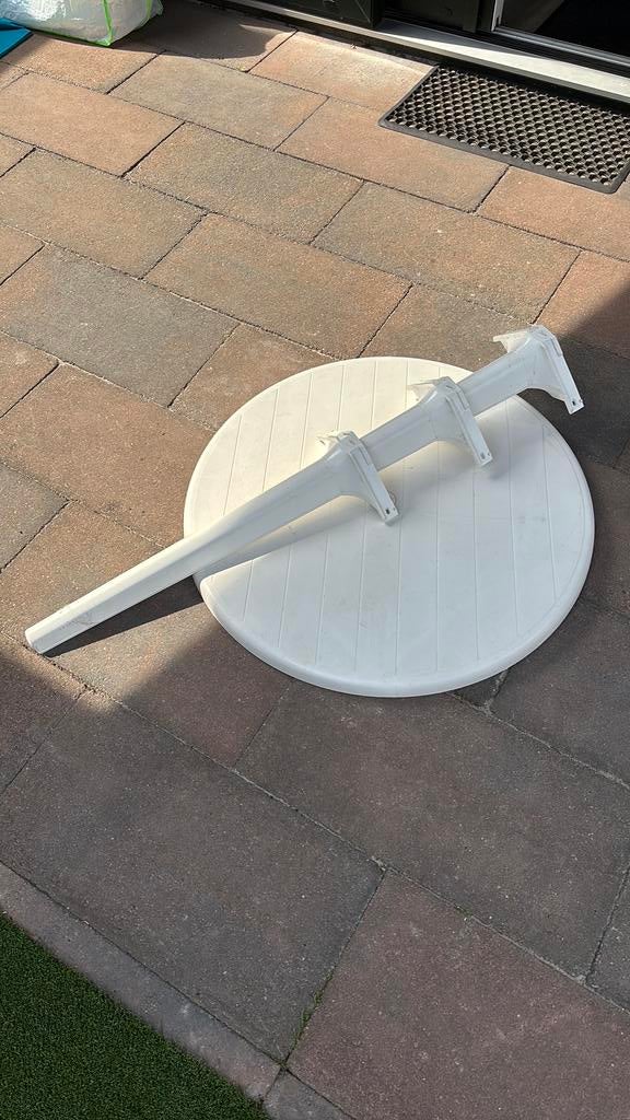 Hartman ronde tuin tafel, Tuin en Terras, Ophalen, Gebruikt, Rond