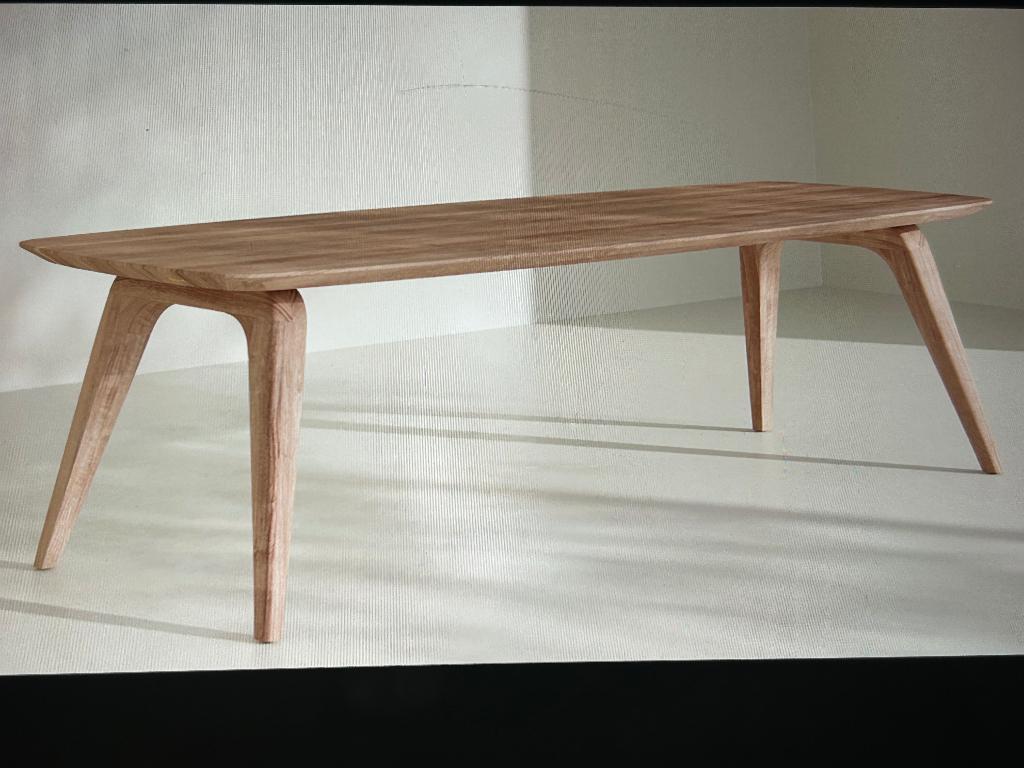 Bruuts Eettafel, Deens ovaal, walnoot kleur, 270 x 100 cm., Huis en Inrichting, Tafels | Eettafels, Ophalen, 100 tot 150 cm, Vijf personen of meer