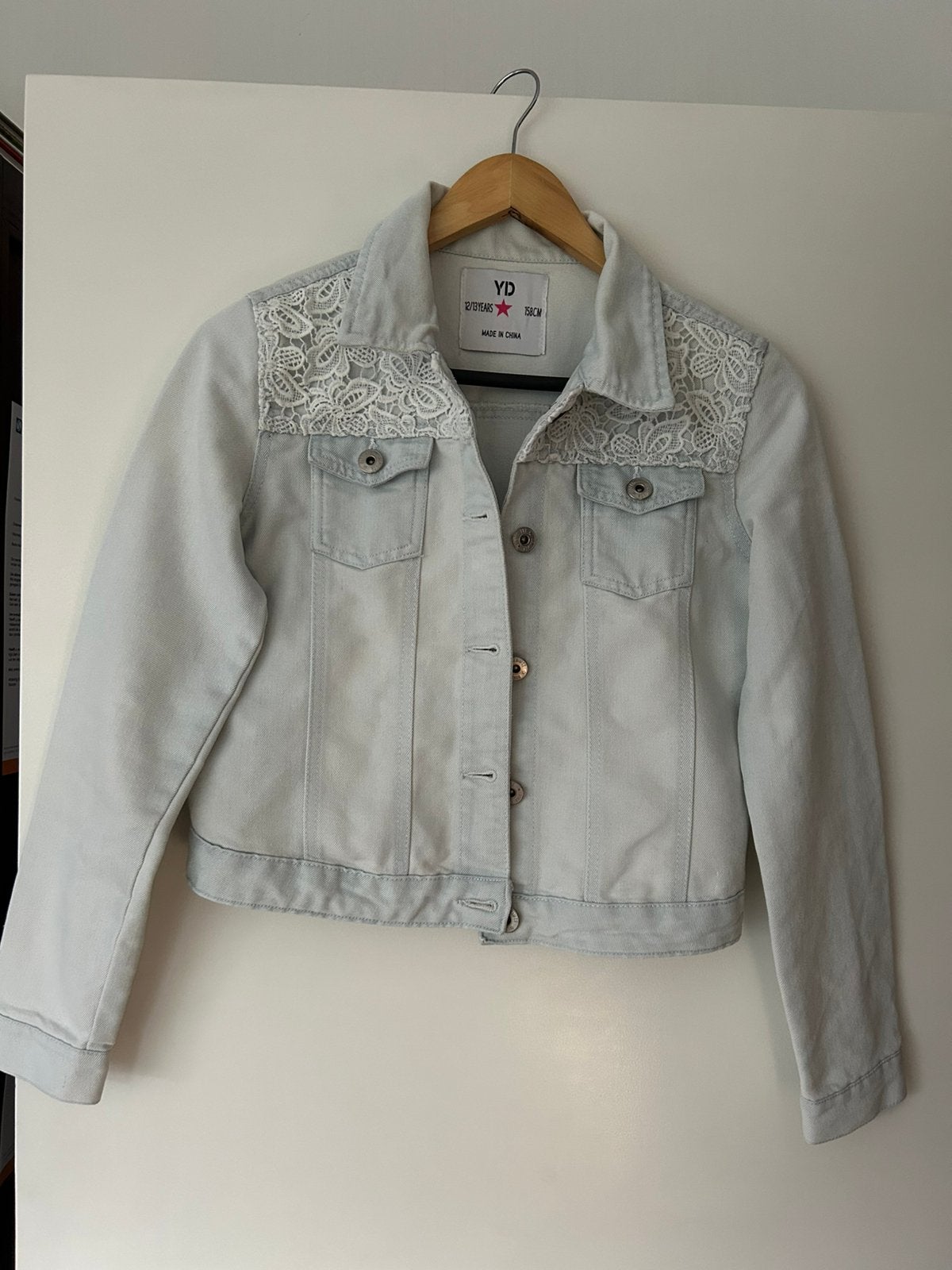 Jasje, maat 158, YD, lichtblauw, Kinderen en Baby's, Ophalen of Verzenden, Gebruikt, Meisje, Jas