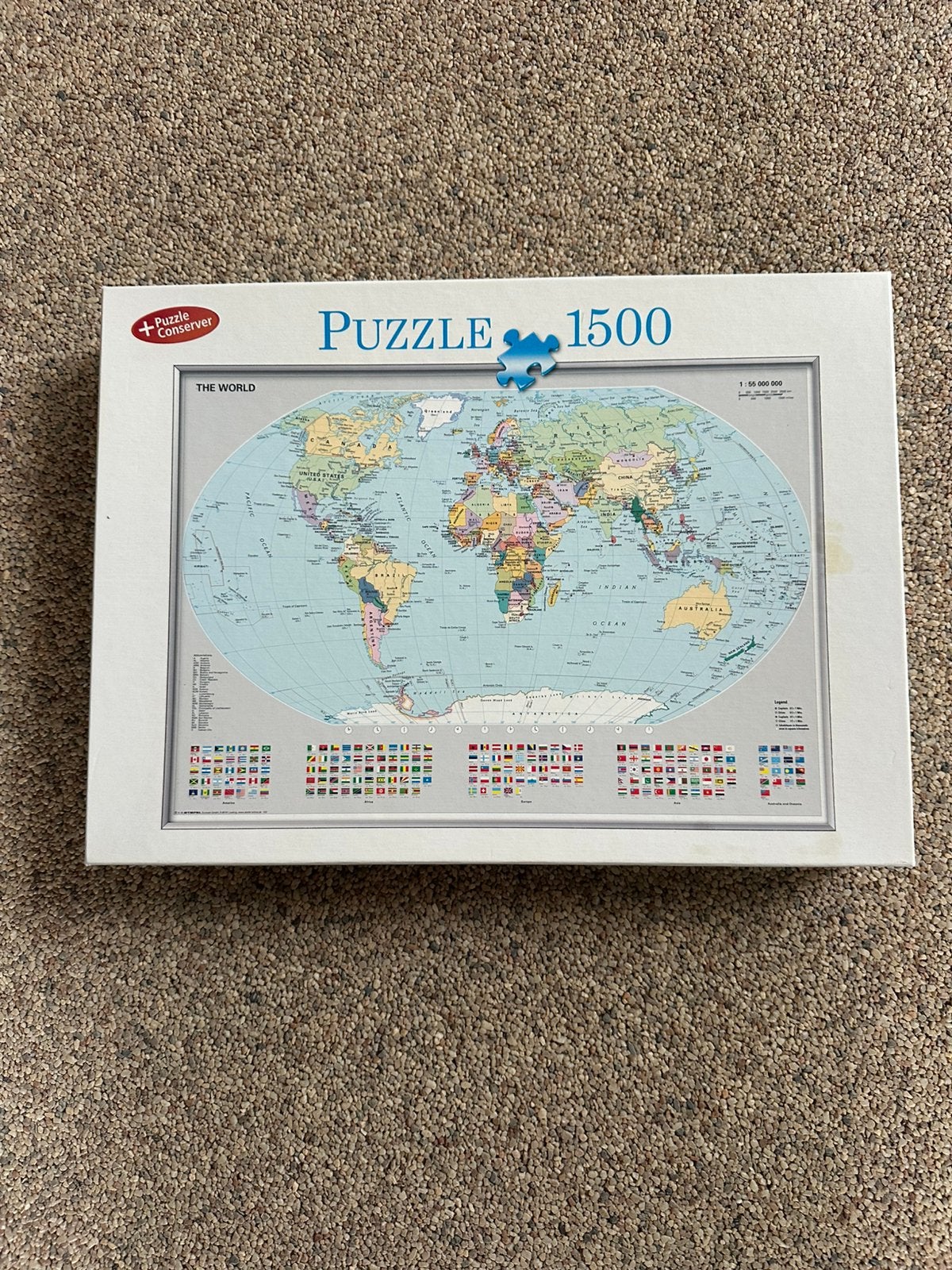 Puzzel de wereld 1500 stukjes nieuw!, Ophalen of Verzenden, 500 t/m 1500 stukjes, Nieuw