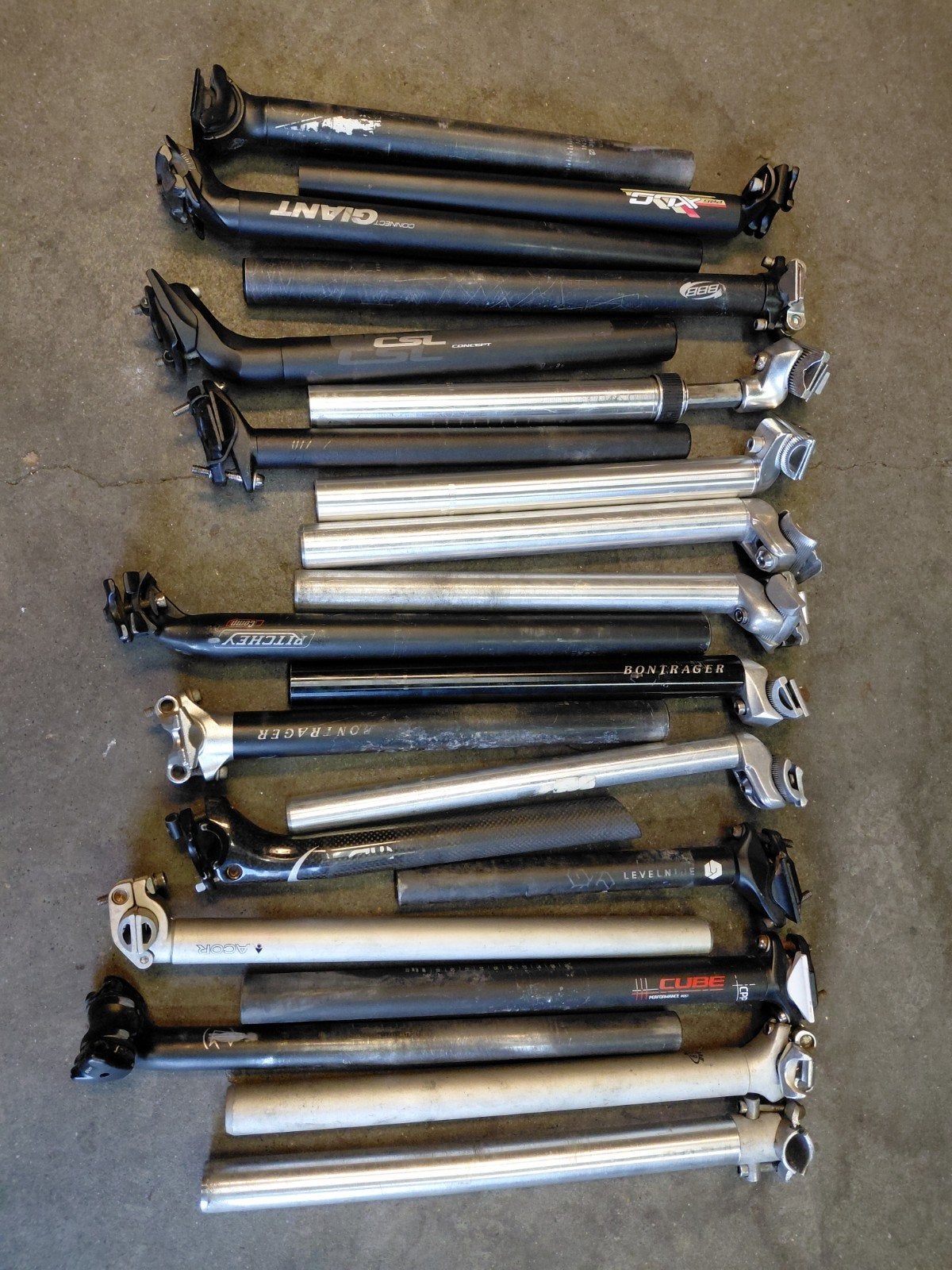 aluminium zadelpennen, Fietsen en Brommers, Fietsonderdelen, Ophalen, Aluminium