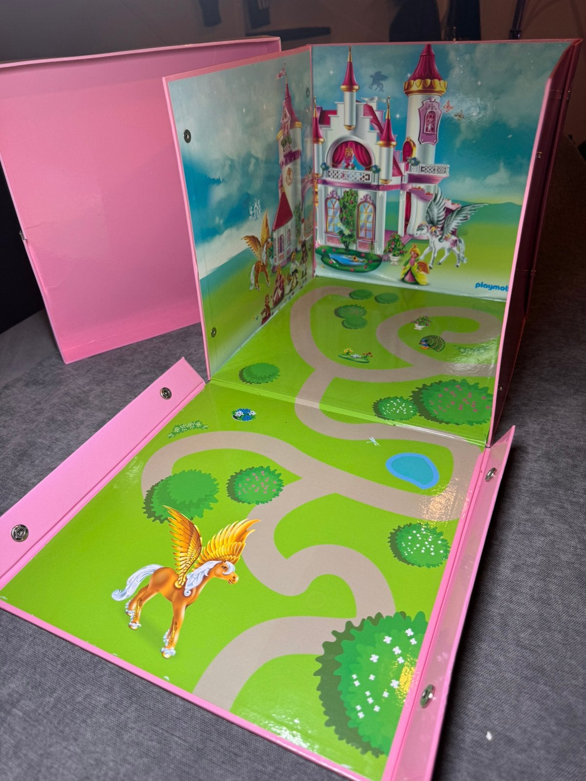 PLAYMOBIL Princess 2-in-1 Speel- & Opbergbox 28  28 cm, Losse onderdelen, Ophalen of Verzenden, Zo goed als nieuw, Kasteel/Fort