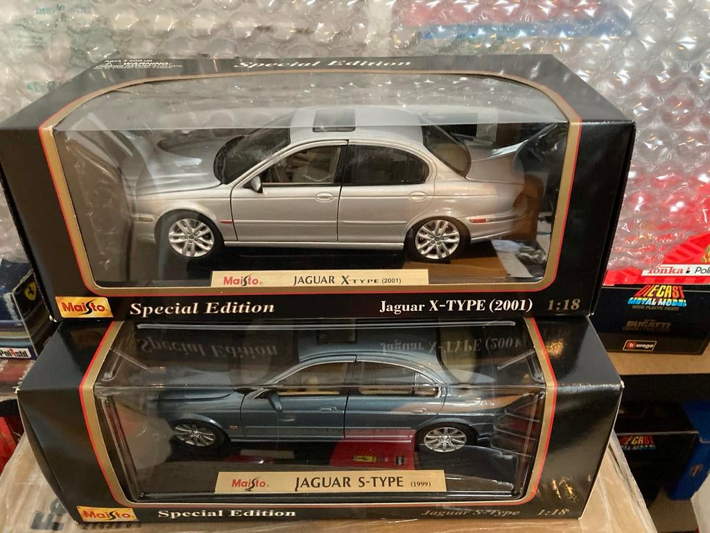Maisto Jaguar S-Type en X-Type 1:18, Ophalen of Verzenden, Nieuw, Auto, Maisto