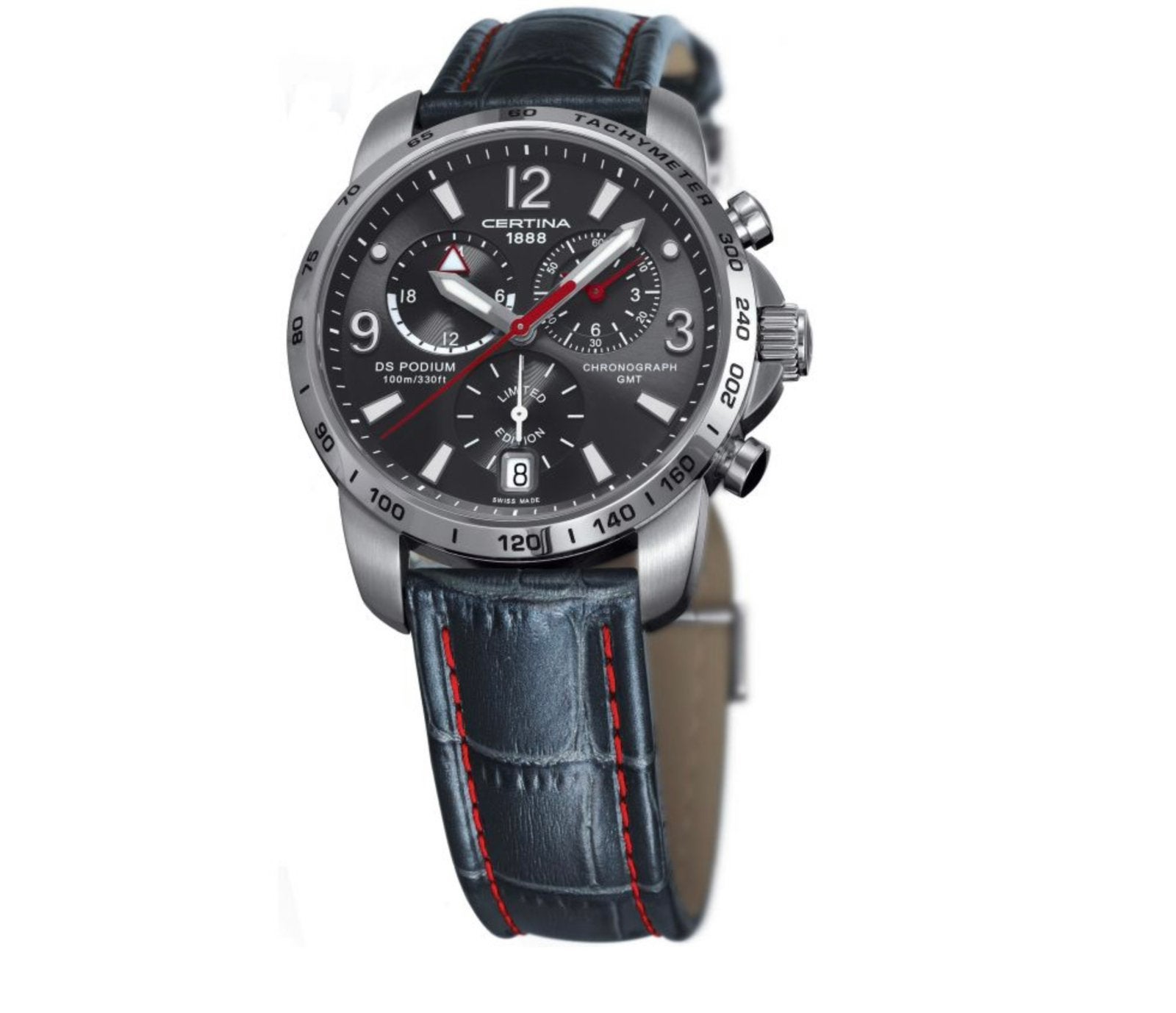 Certina ds podium Bauer F1 limited edition, Ophalen of Verzenden, Zo goed als nieuw, Leer, Overige merken