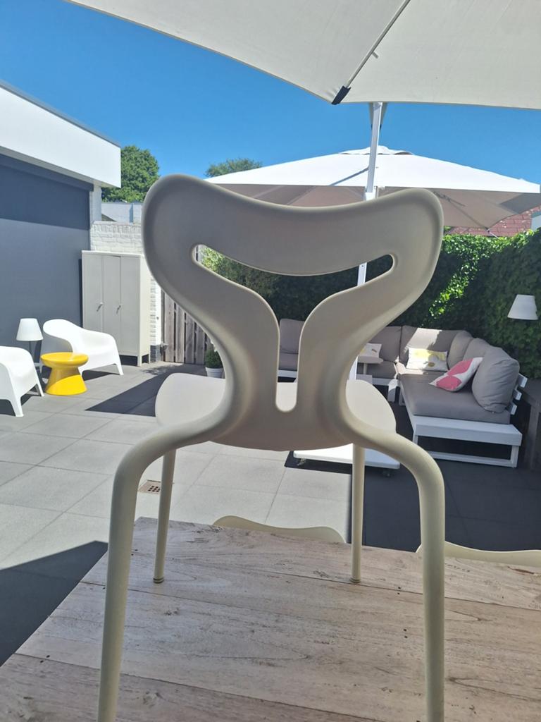 6 Design stoel wit - Uniek model. Calligaris AREA 51, Huis en Inrichting, Ophalen, Gebruikt, Wit, Vijf, Zes of meer stoelen
