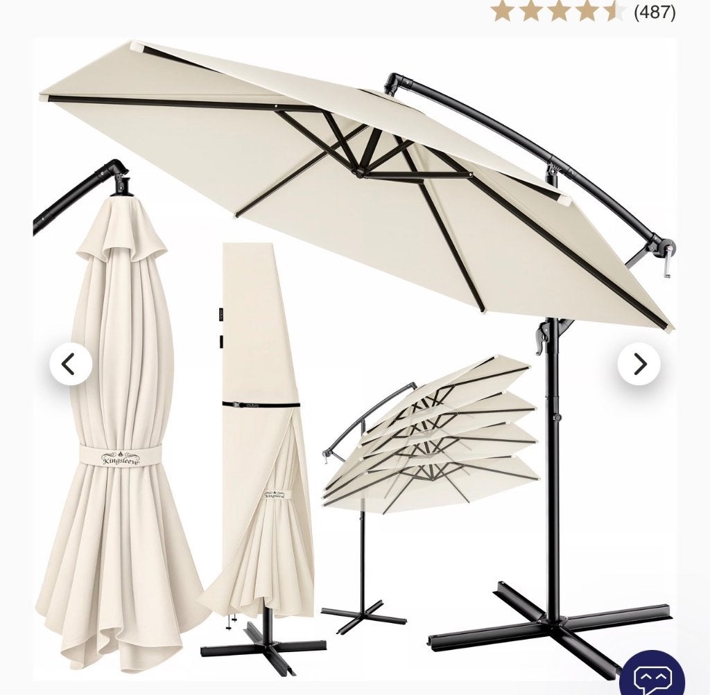 Zweefparasol, Tuin en Terras, Ophalen of Verzenden, Gebruikt, 2 tot 3 meter, Zweefparasol
