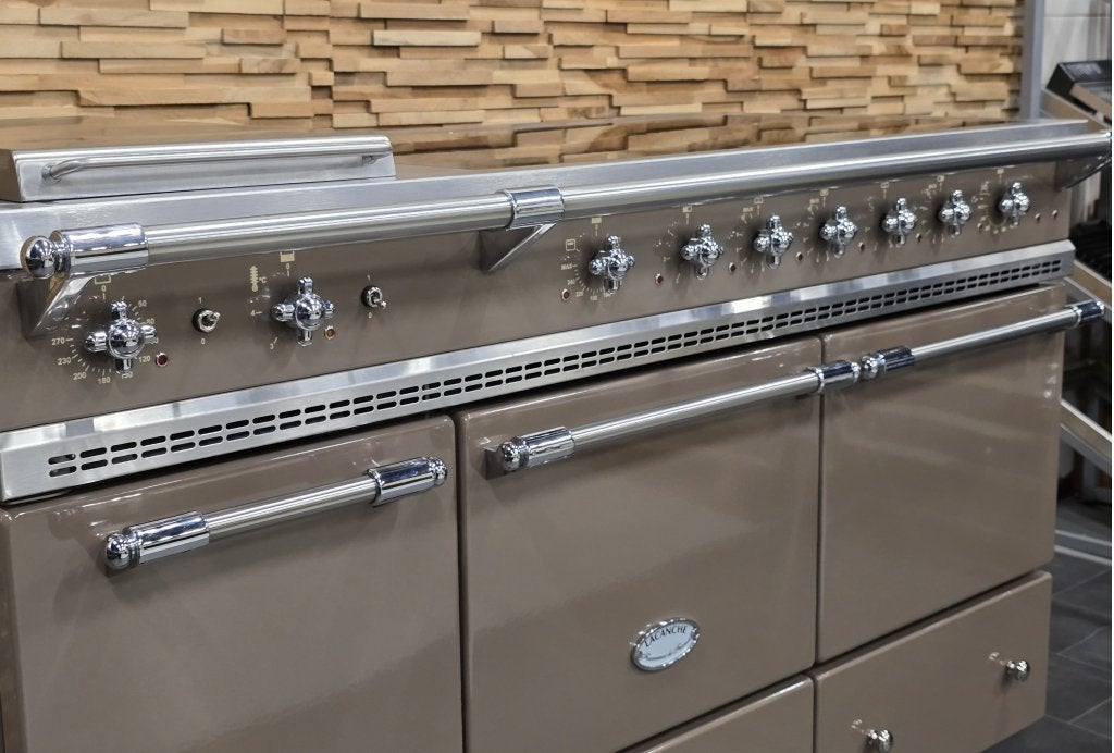 Lacanche fornuis 140cm keramische bruin rvs 5 zones, Witgoed en Apparatuur, Fornuizen, Niet ingevuld, 60 cm of meer, Keramisch