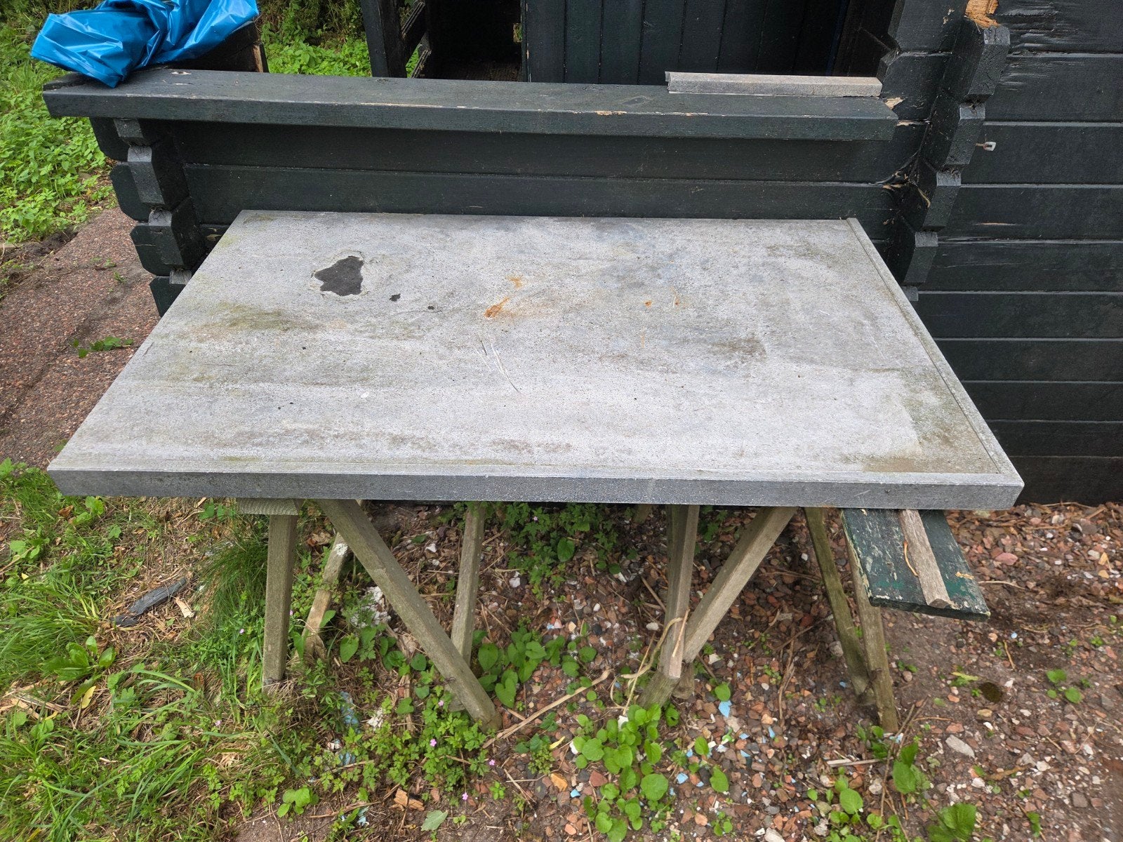 Robuust Belgisch hardsteen blad - (118 x 71 cm), Ophalen of Verzenden, Rechthoekig, Overige materialen