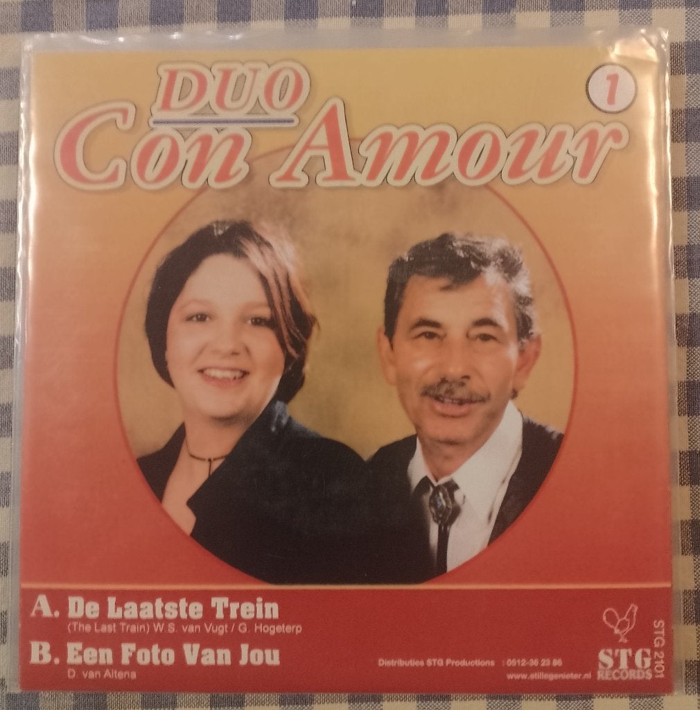 Duo Con Amour - De Laatste Trein., Ophalen of Verzenden, Zo goed als nieuw, 7 inch, Nederlandstalig