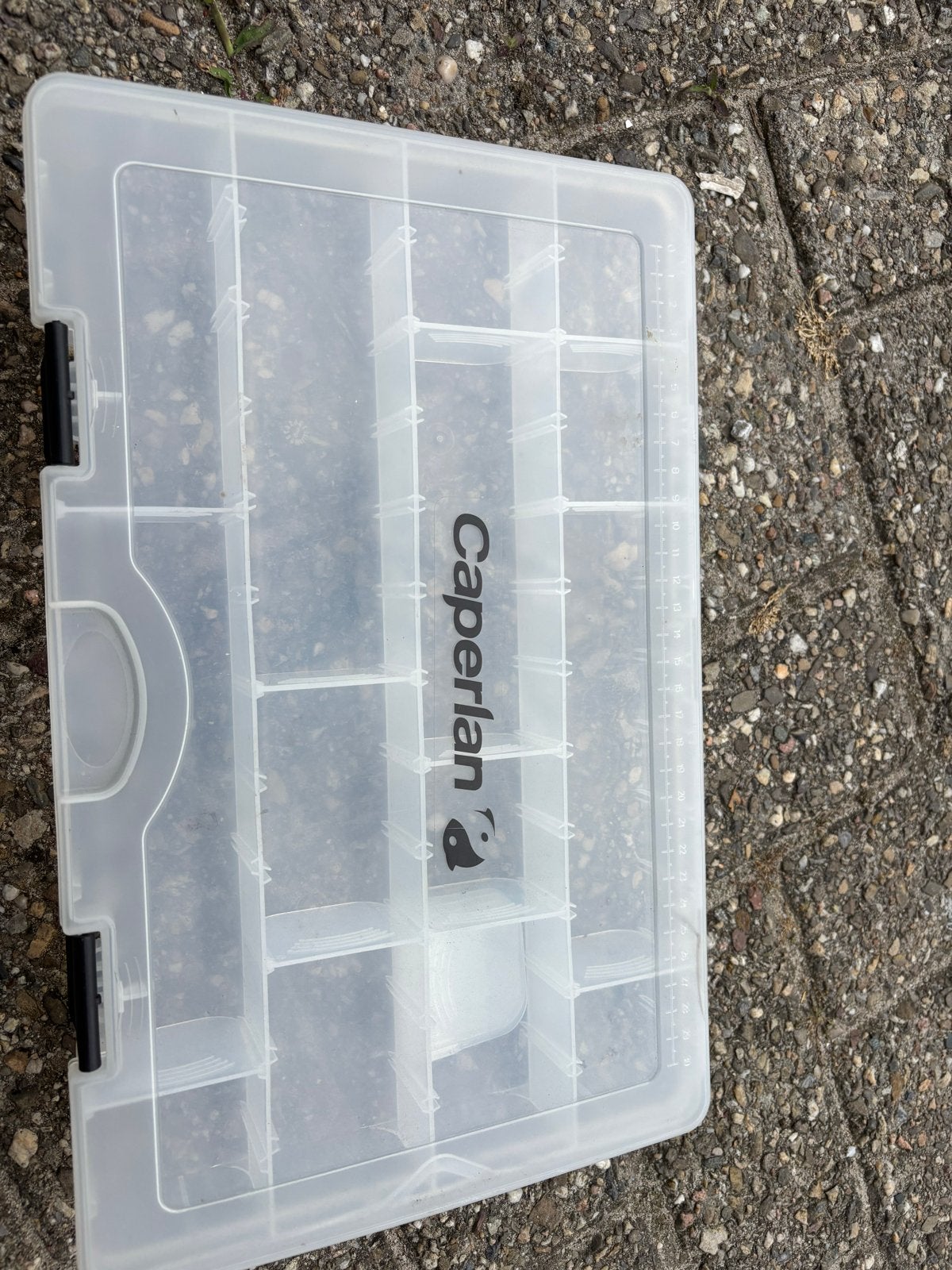 Caperlan doorzichtige tacklebox voor visgerei, Watersport en Boten, Ophalen, Gebruikt, Koffer of Tas