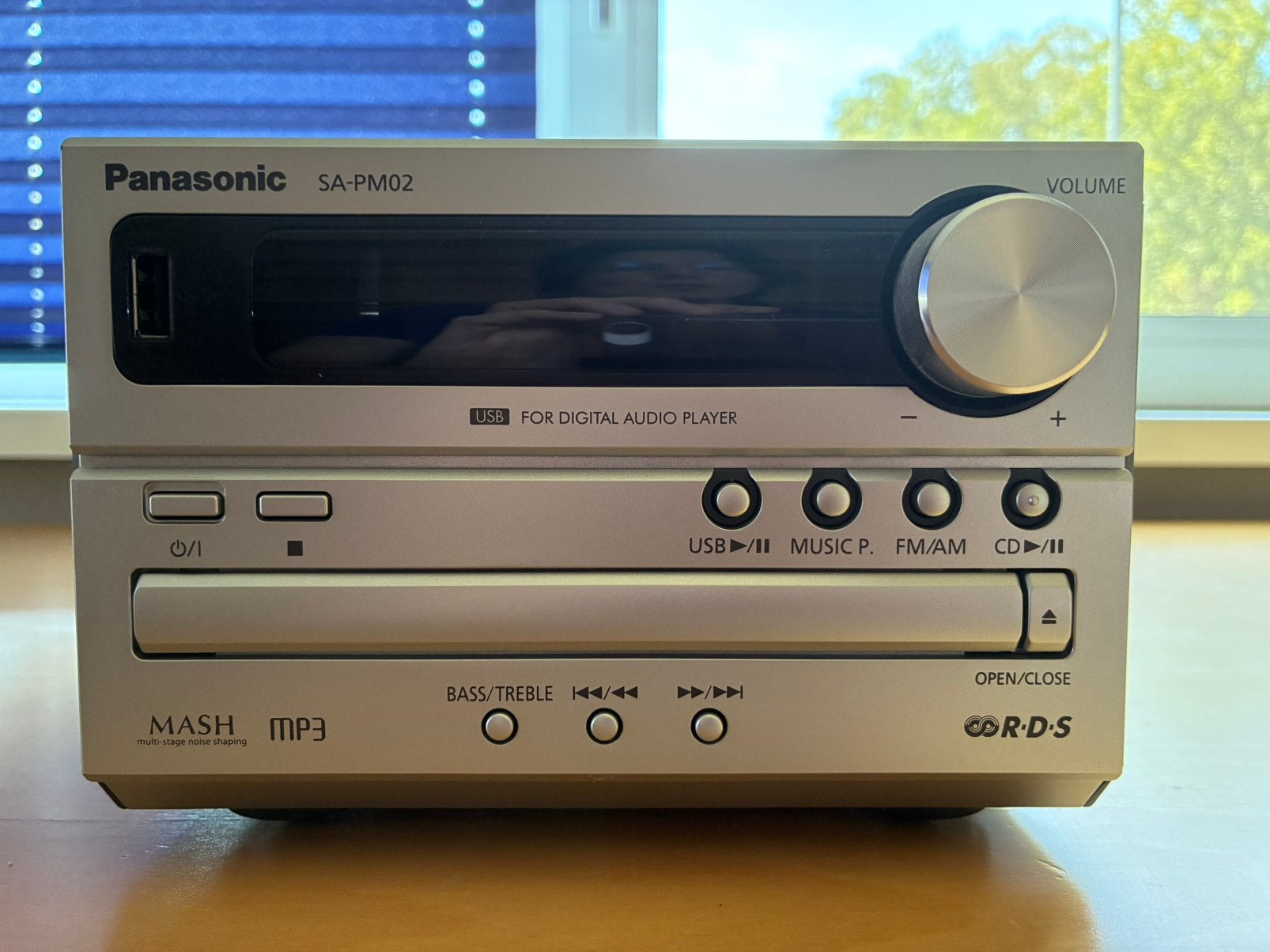 Panasonic micro CD stereosysteem SA-PM02, Microset, Tuner of Radio, Zo goed als nieuw, Ophalen