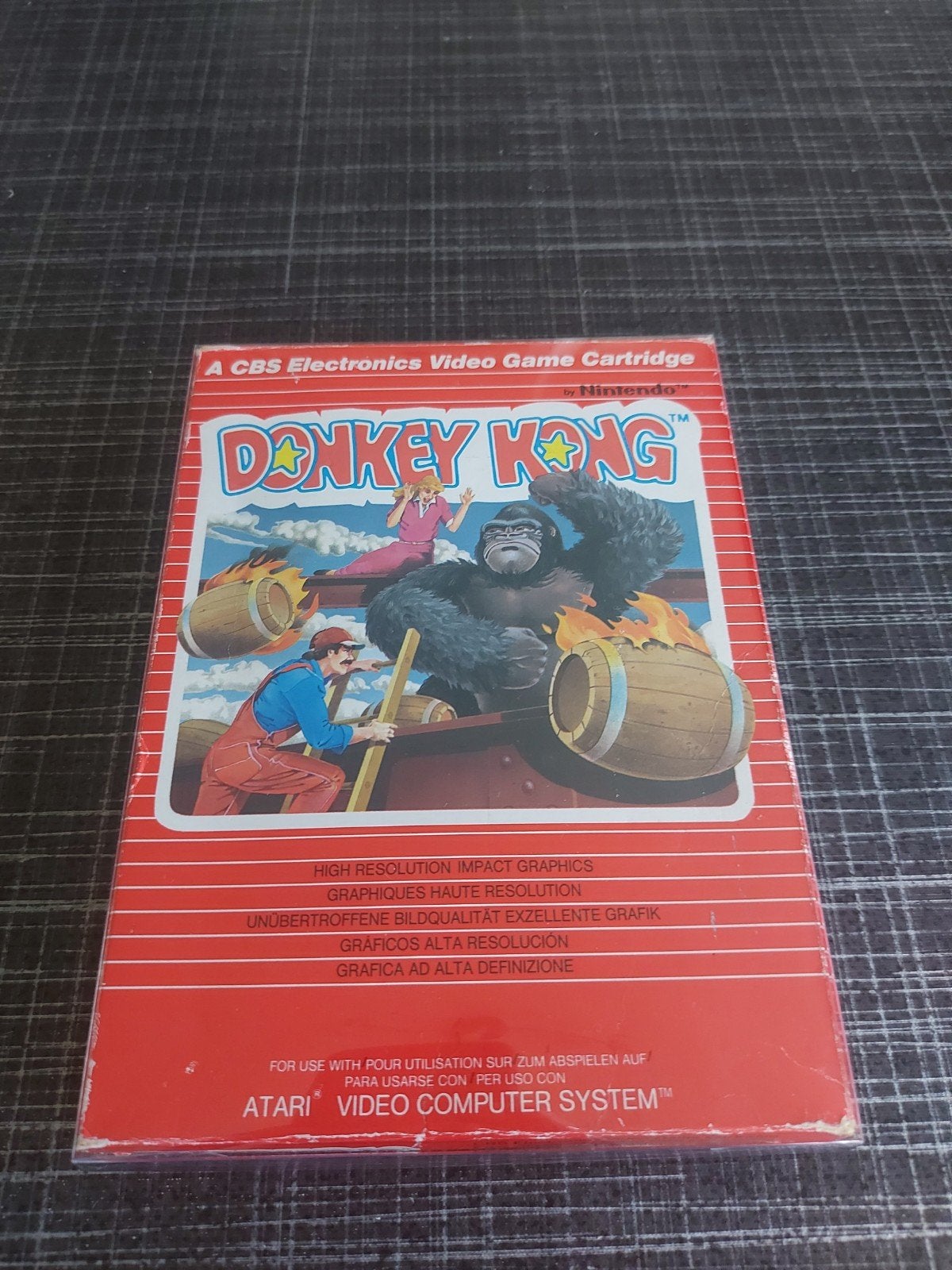 Donkey Kong - Atari Video Computer System (CBS Electronics), Gebruikt, 2 spelers, Ophalen of Verzenden, Vanaf 3 jaar