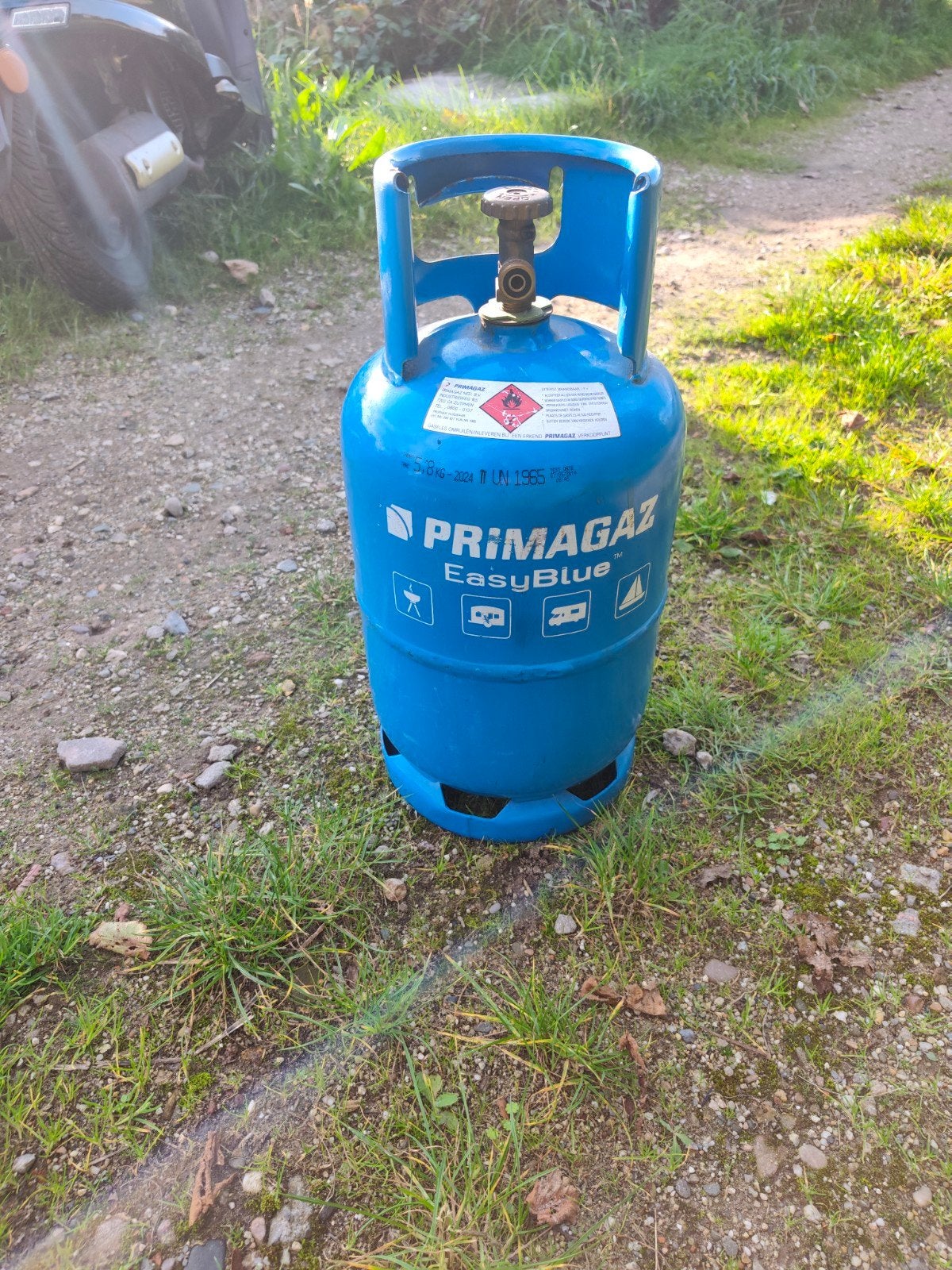 Primagaz EasyBlue gasfles, Ophalen, Gebruikt