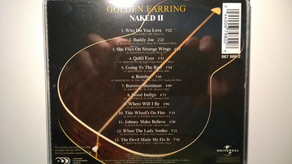 Golden Earring - Naked II, Ophalen of Verzenden, Zo goed als nieuw, Poprock, Album
