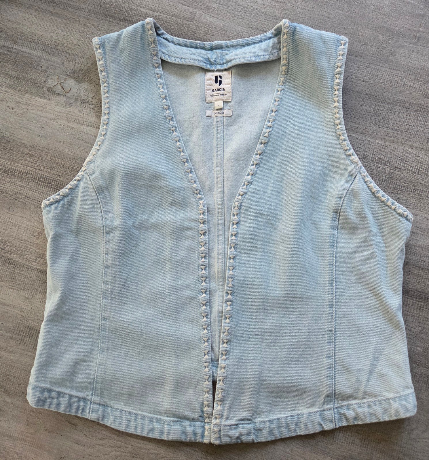 Garcia denim gilet mt. L, Blauw, Maat 42/44 (L), Ophalen of Verzenden, Zo goed als nieuw