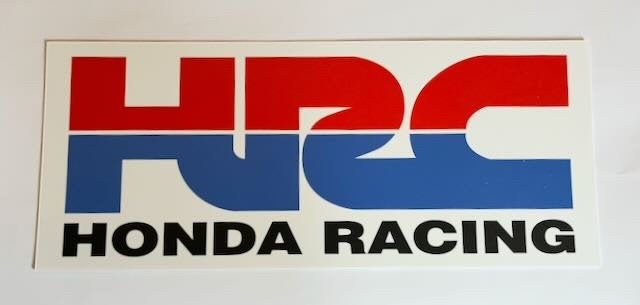HRC   reclamebord  hard kunststof 36  15 cm, Verzamelen, Ophalen of Verzenden, Zo goed als nieuw, Motoren