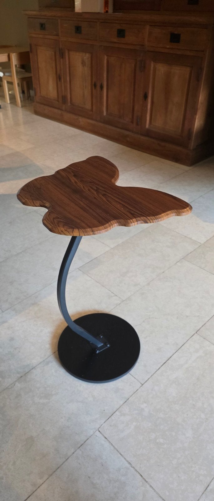 Vlinder tafeltje, Ophalen of Verzenden, Rond, Minder dan 55 cm, 45 tot 60 cm