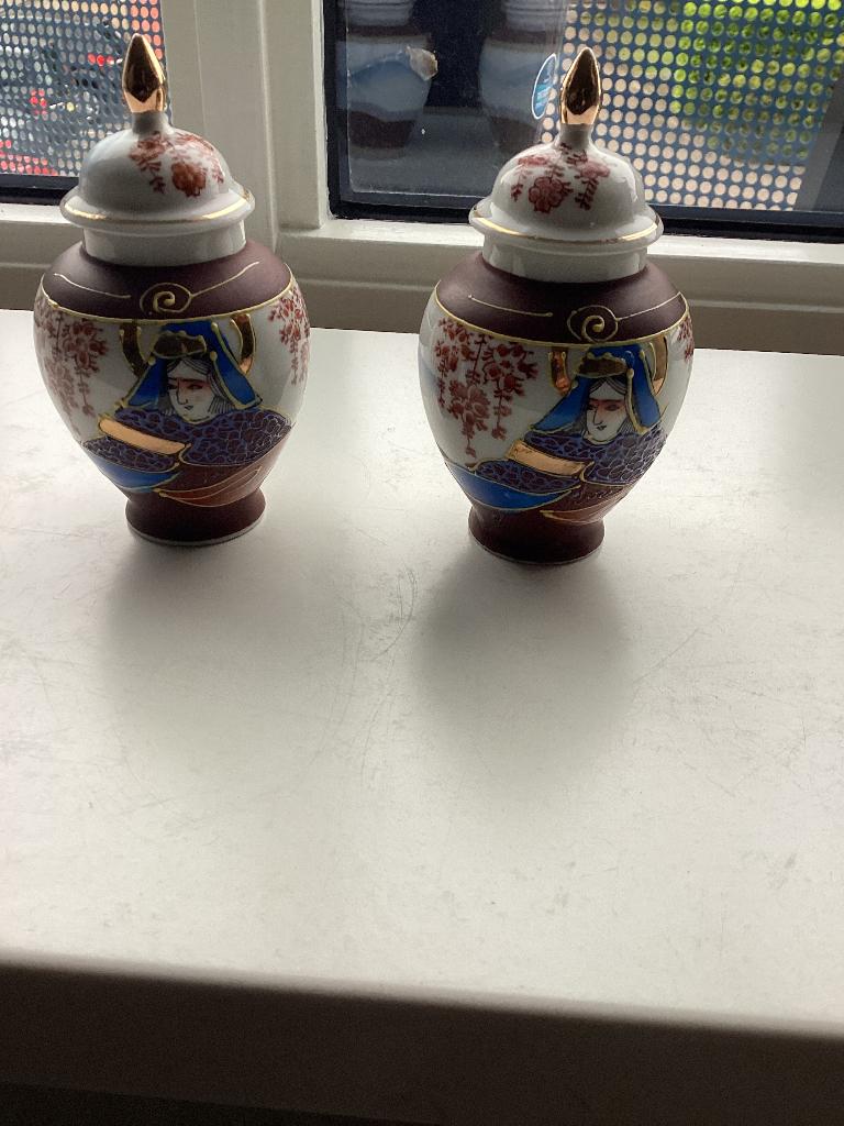 Dekselpot Japanse satsumastijl, Antiek en Kunst, Ophalen