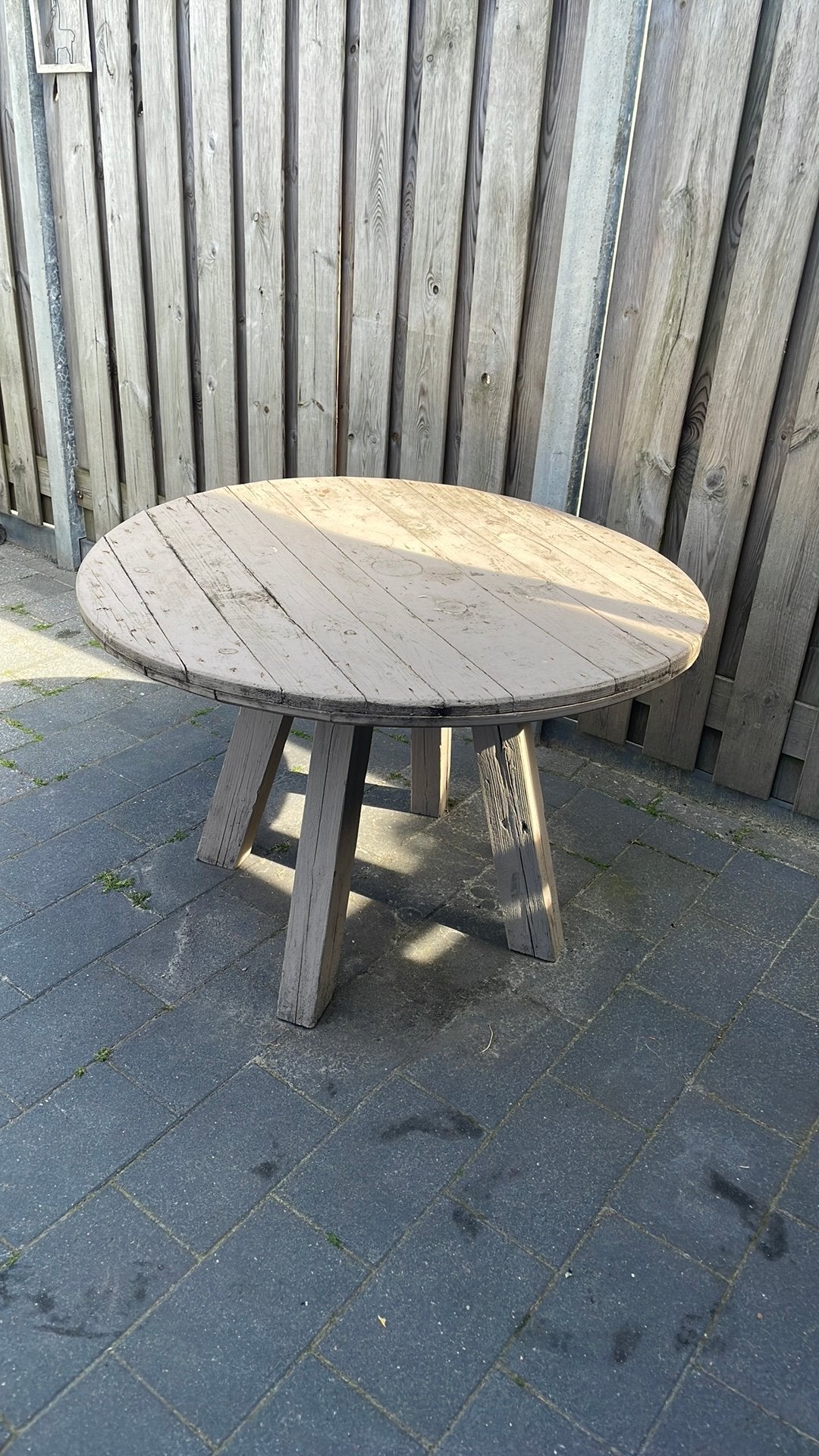 ronde tuintafel, Ophalen of Verzenden, Zo goed als nieuw, Rond, Kunststof