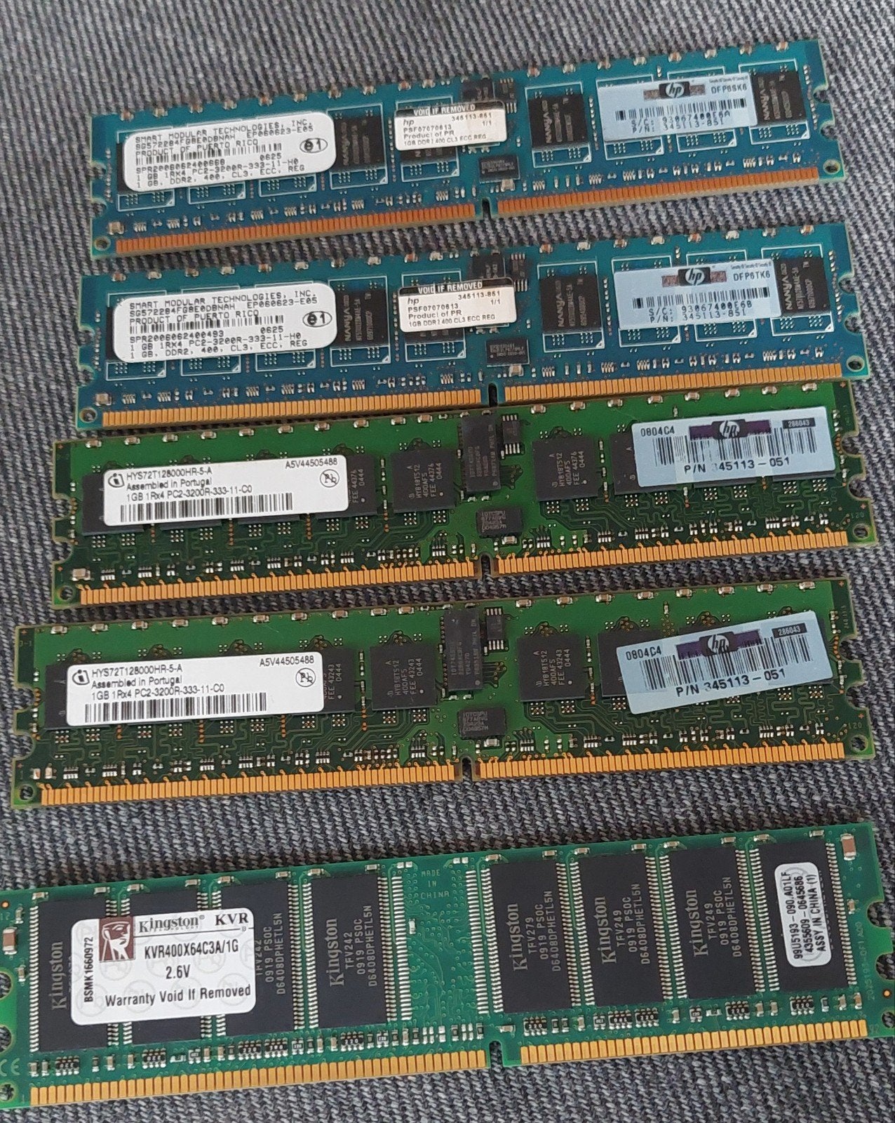 Diverse RAM Geheugenmodules (DDR2, DDR3, DDR4), Computers en Software, RAM geheugen, Gebruikt, Server, 400, 3200, Ophalen of Verzenden