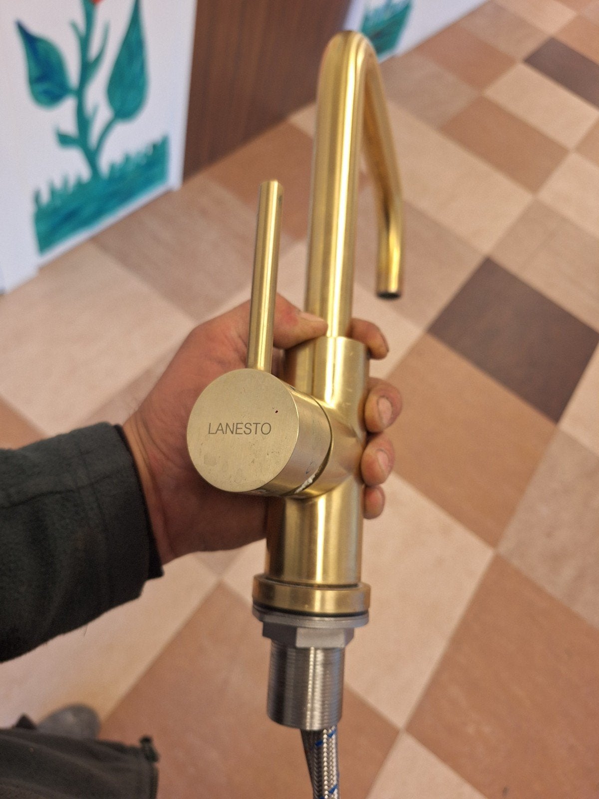LANESTO Gouden Spoelbak met Keukenkraan – Complete Set, Doe-het-zelf en Verbouw, Ophalen