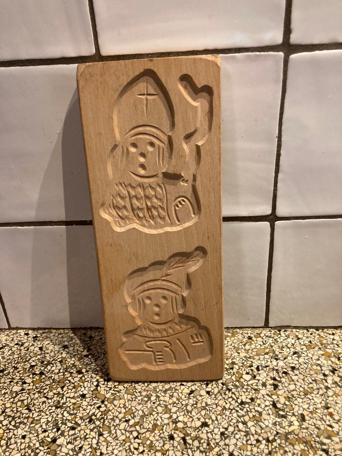 Speculaasplank Sint en Piet, Antiek en Kunst, Ophalen of Verzenden