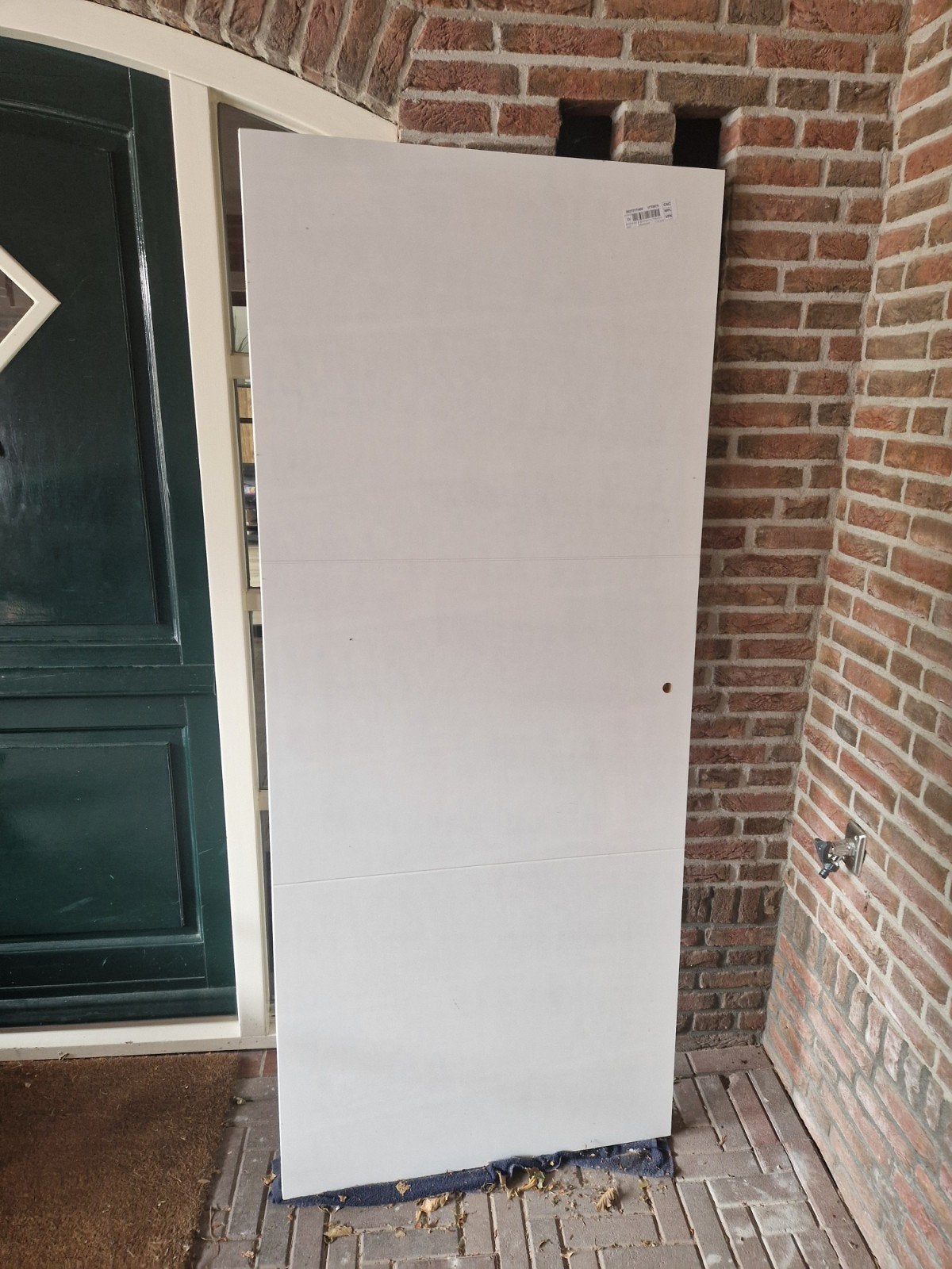 Sencys Industrial 2 Groef Binnendeur - Wit Gegrond, Ophalen, 80 tot 100 cm, Binnendeur, Nieuw