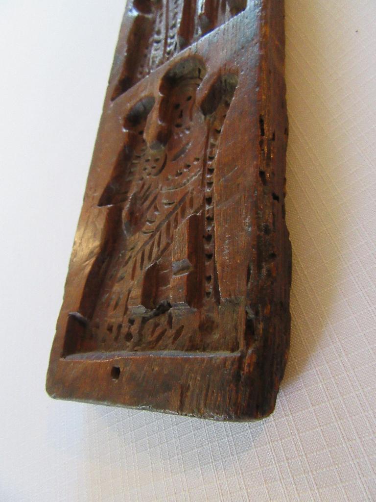 1800 Antiek handgestoken hout speculaasplank koekplank sign., Verzenden