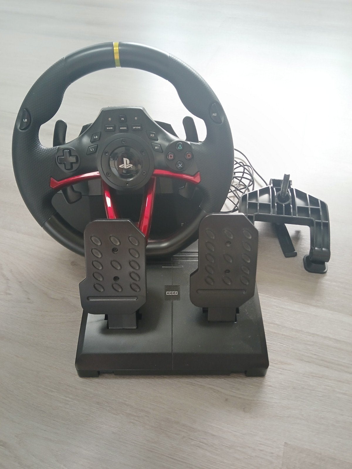 Hori racing wheel ps4 zwart met pedalen, Ophalen, Gebruikt, Stuur of Pedalen, PlayStation 4