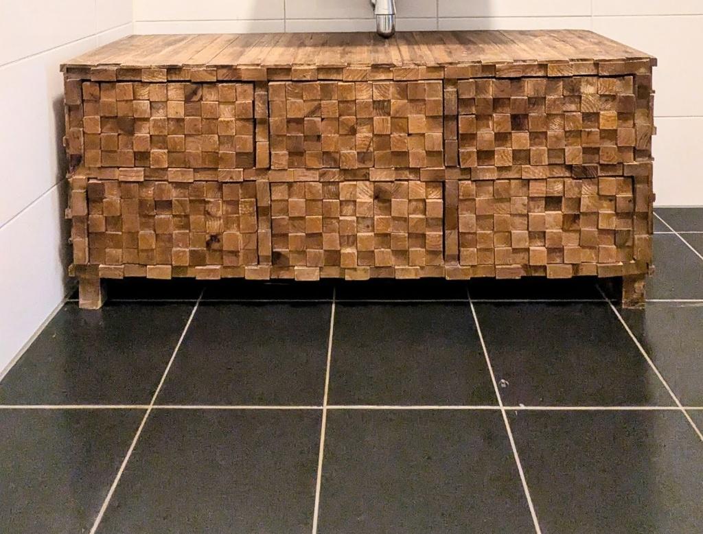 Dressoir - hout, Ophalen, Gebruikt, 100 tot 150 cm, Hout
