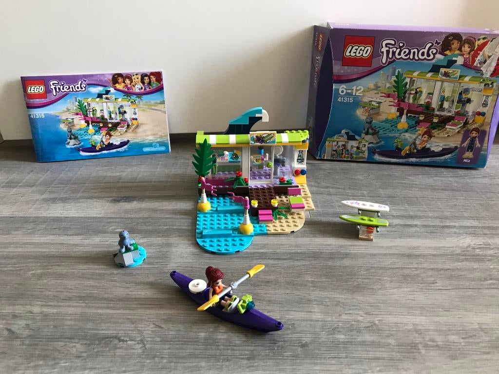 Lego friends 41315 compleet surfshop, Ophalen of Verzenden, Zo goed als nieuw