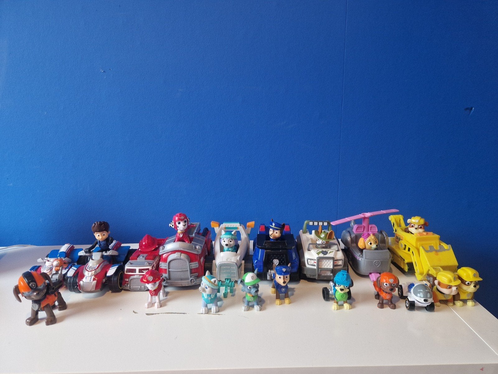 Grote set PAW Patrol voertuigen en speelfiguren, Ophalen of Verzenden, Gebruikt