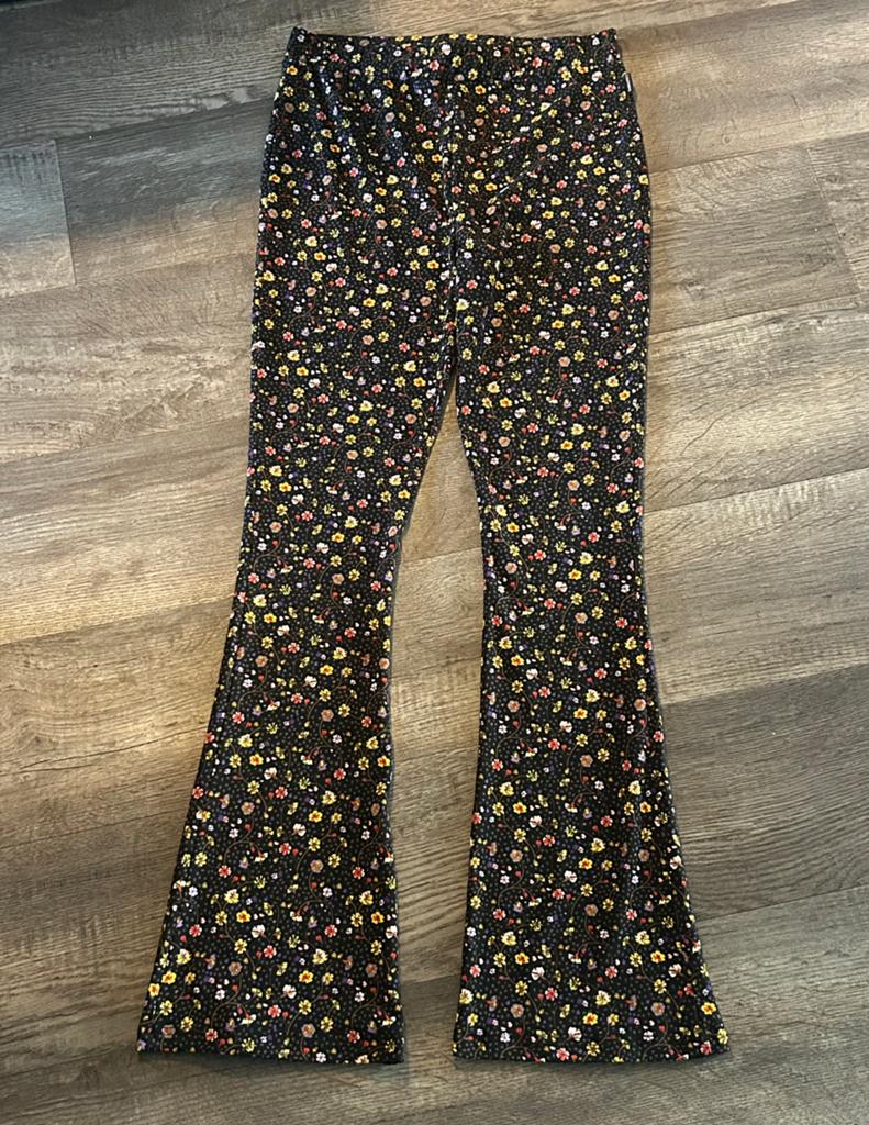 Colourful Rebel flared pants bloemetje, maat XL, Zwart, Maat 46/48 (XL) of groter, Nieuw, Ophalen of Verzenden