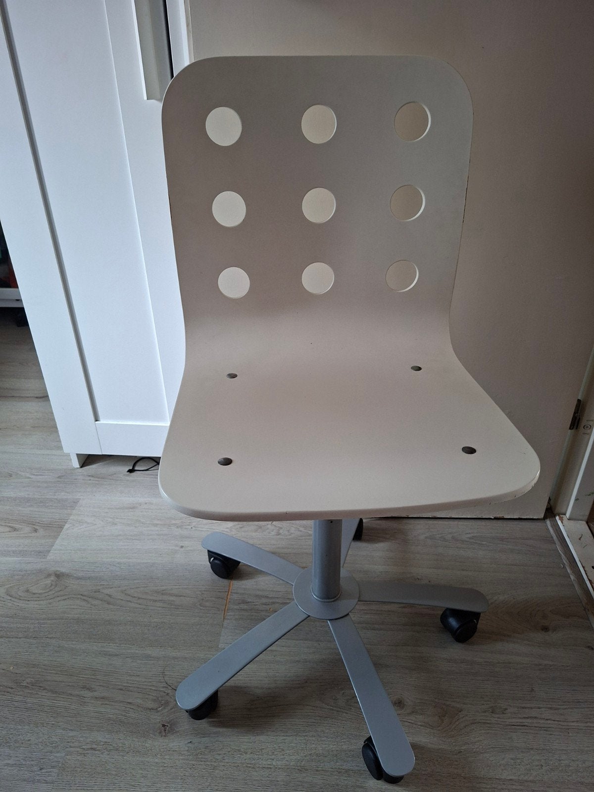 Ikea Jules Bureaustoel - Wit/Beige, Ophalen, Gebruikt, Wit, Bureaustoel
