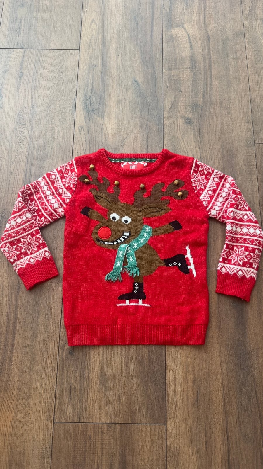 Leuke Kersttrui met Rinkelende Belletjes - Maat 122, Kinderen en Baby's, Ophalen of Verzenden, Zo goed als nieuw, Jongen of Meisje