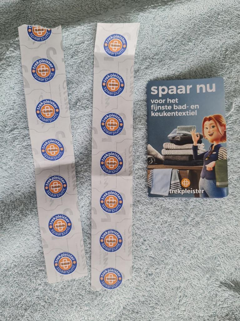 13x Spaarzegels Trekpleister Handdoekzegels, Ophalen, Winkel, Super of Benzinepomp, Zegels, Bonnen of Punten
