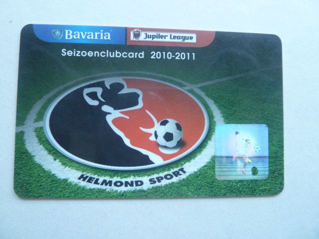 Seizoensclubcard  Helmond Sport 2010/11.  Gele achterkant, Ophalen of Verzenden, Zo goed als nieuw, Overige binnenlandse clubs