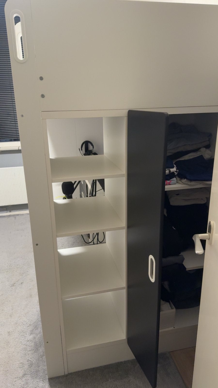 Foto 5 van IKEA SMÅSTAD Hoogslaper 90x200 cm met bureau en kast