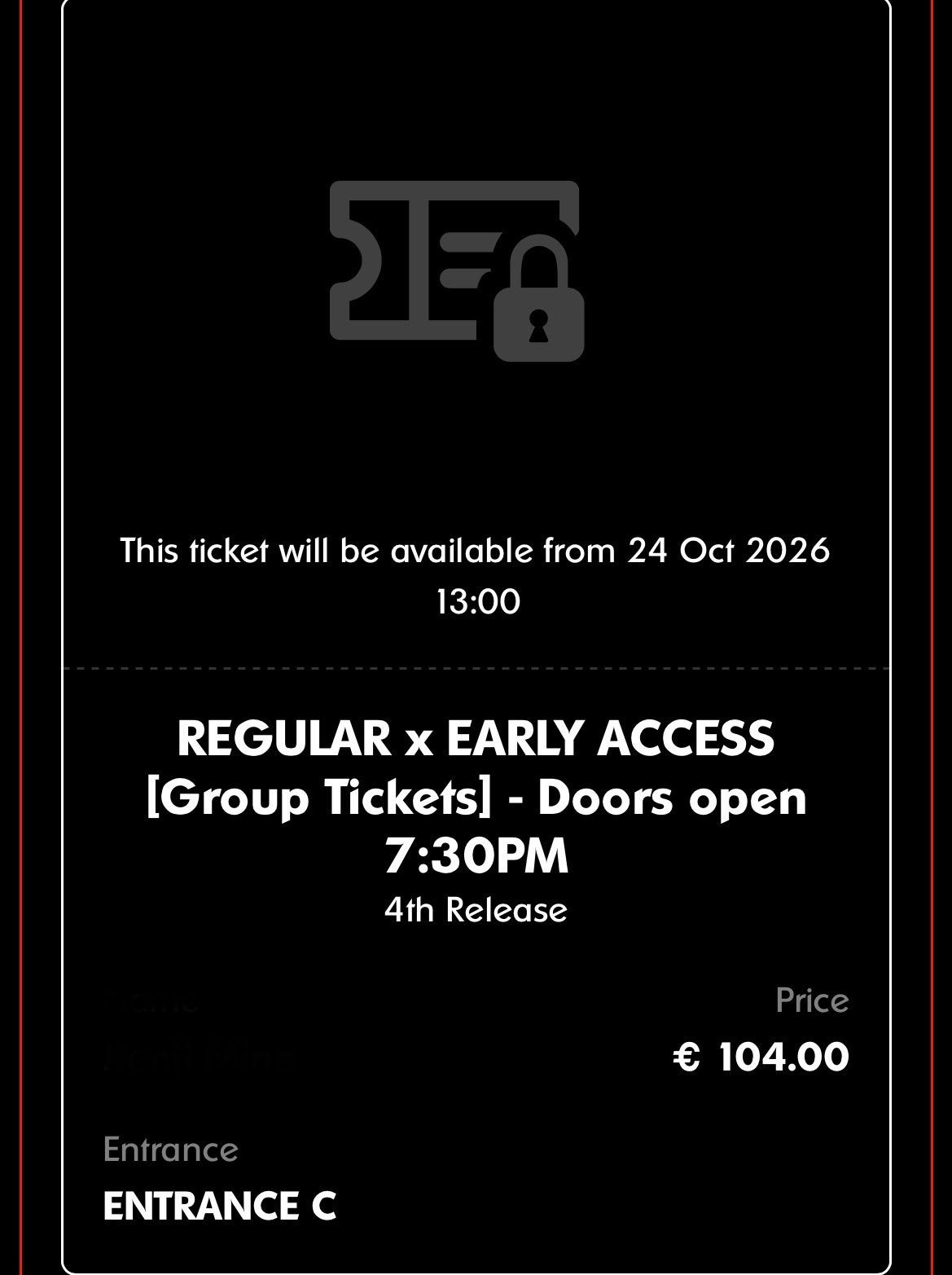 Amsterdam music festival 2026 ticket, Eén persoon